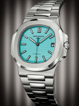 Patek Philippe Nautilus Blue Dial Silver Tone Watch premium replica - image 4