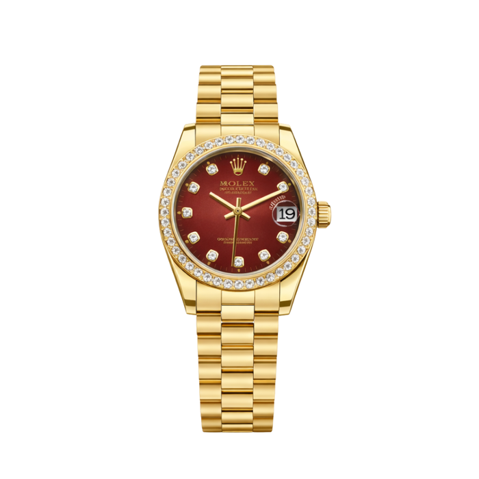 Rolex Datejust Red Diamond Bezel Watch premium replica - image 1