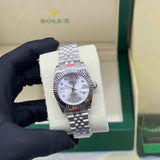 Rolex Datejust Silver Dial Watch premium replica - image 4