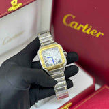 Cartier Santos Skeleton Two-Tone Steel & Yellow Gold Watch premium replica - image 4
