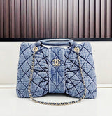 Chanel Bow Blue Washed Denim Bag premium replica - image 4