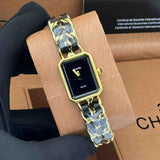 Chanel Première Black Yellow Chain Leather Strap Watch premium replica - image 4