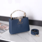 Louis Vuitton Ćapucines Taurillon Navy Blue Cap premium replica - image 4