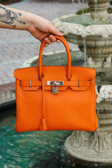Hermès Birkin 25 Orange Bag premium replica - image 2