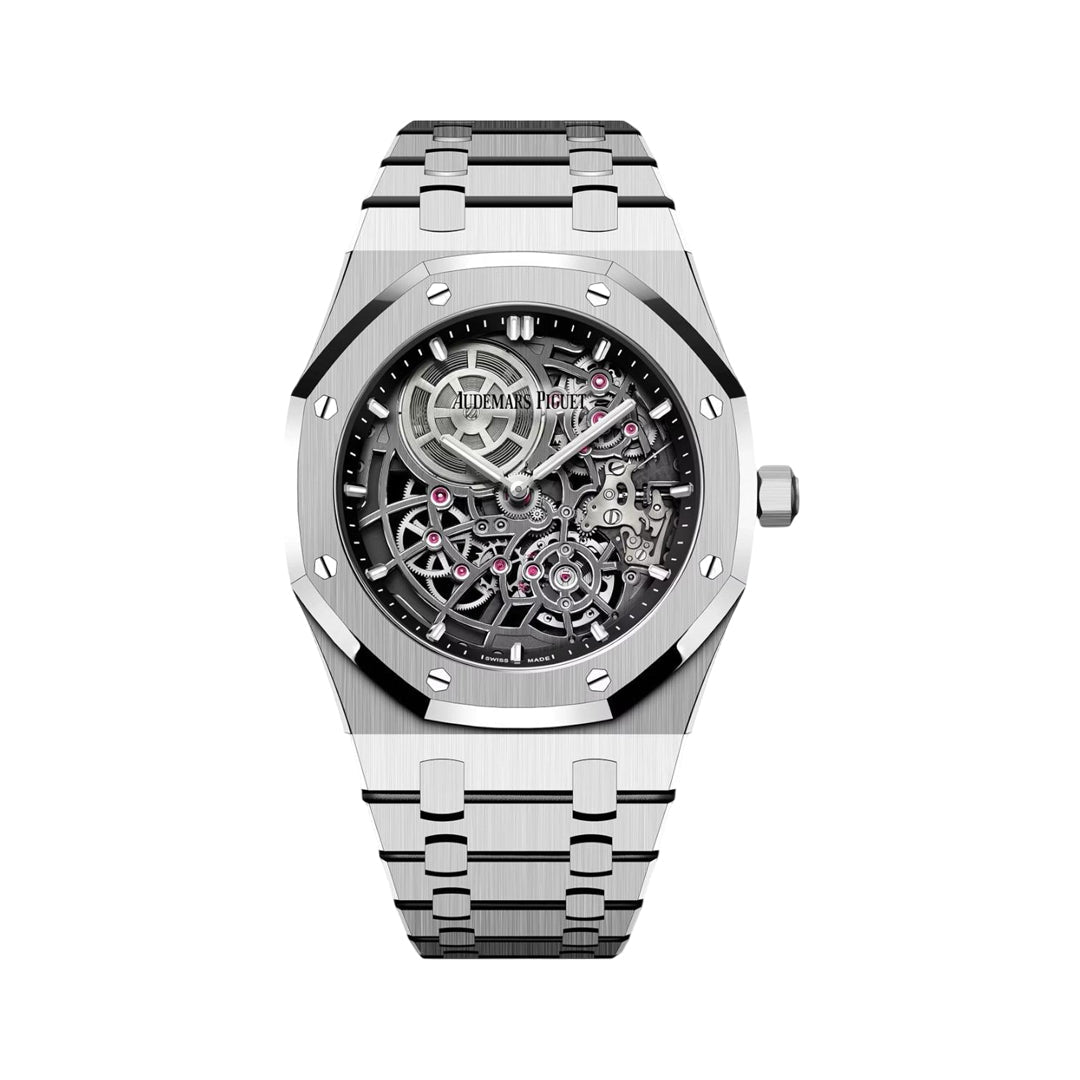 Audemars Piguet Royal Oak Skeleton Watch – White Gold, White premium replica - image 1