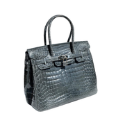 Hermès Birkin 25 Black Matte Alligator Bag premium replica - image 1