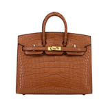 Hermès Birkin 25 Rich Brown Crocodile Bag premium replica - image 1