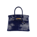 Hermès Birkin 35 Crocodile Blue Bag premium replica - image 1