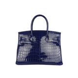 Hermès Birkin 35 Crocodile Blue Bag premium replica - image 3