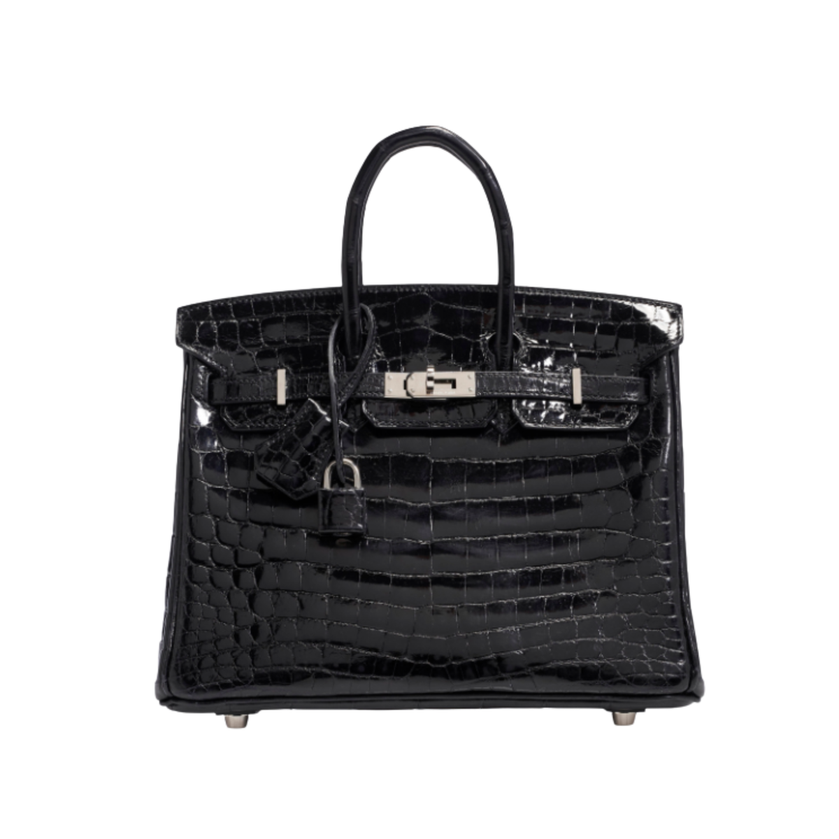 Hermès Birkin 35 Crocodile Silver Lock Bag premium replica - image 1