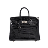 Hermès Birkin 35 Crocodile Silver Lock Bag premium replica - image 1