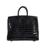 Hermès Birkin 35 Crocodile Silver Lock Bag premium replica - image 2