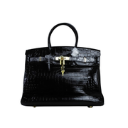 Hermès Birkin 35 Porosus Crocodile Black Bag premium replica - image 1