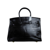 Hermès Birkin 35 Porosus Crocodile Black Bag premium replica - image 2