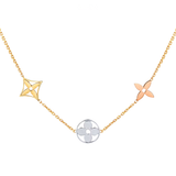 Louis Vuitton Idylle Blossom Sautoir 3 Golds Diamonds Jewelry premium replica - image 2