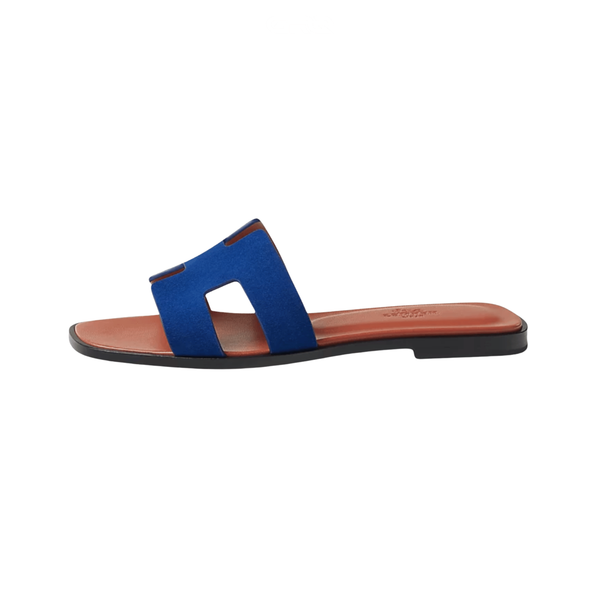 Hermès Hermès Slipper Oran Bleu Smalt Slides