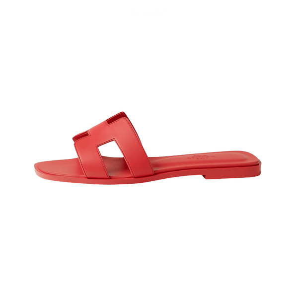 Hermès Slipper Oran Red Calfskin Accessory
