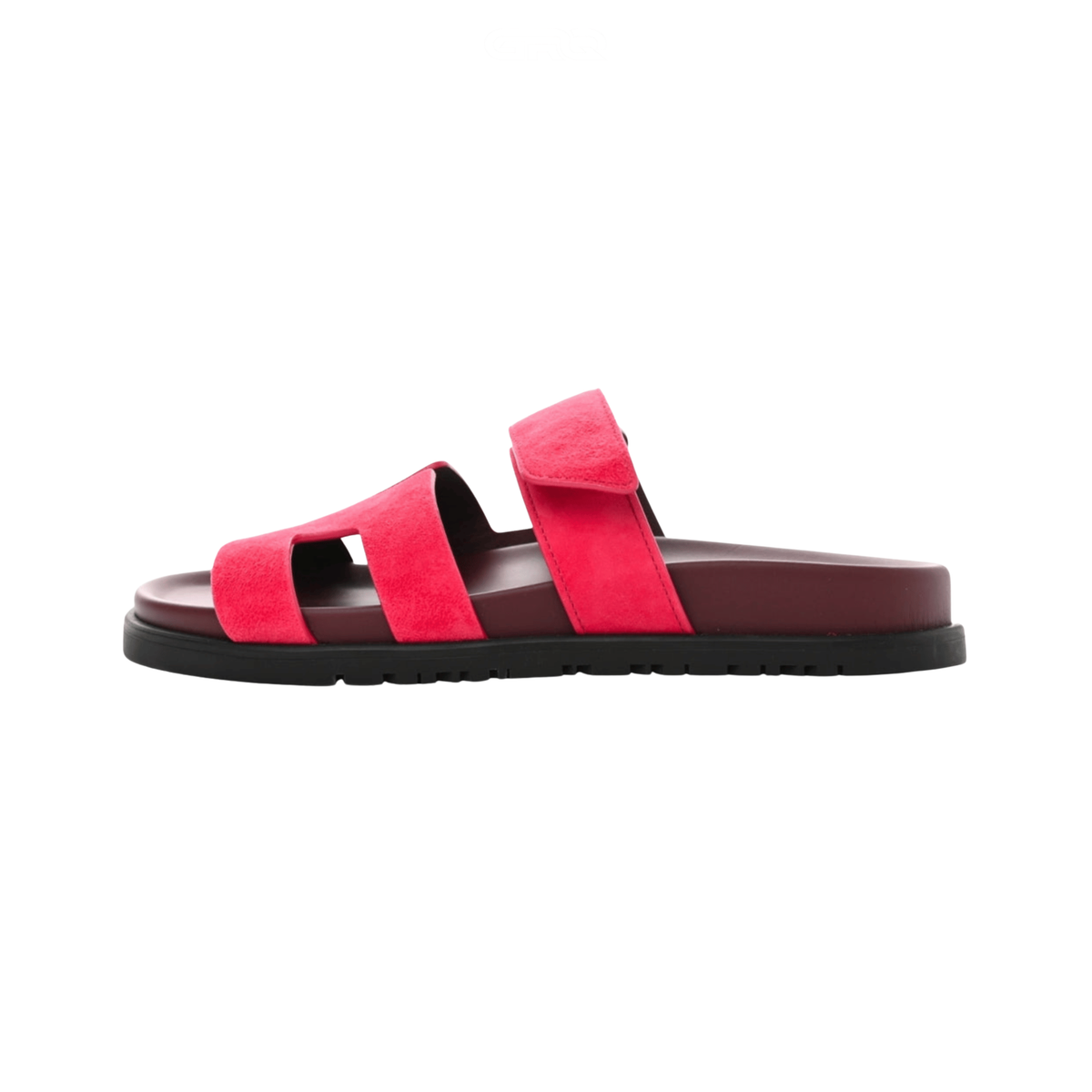 Hermès Hermès Slipper Chypre Rouge Marsala Goatskin Slides premium replica - image 1