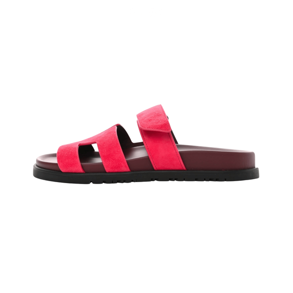 Hermès Hermès Slipper Chypre Rouge Marsala Goatskin Slides