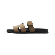 Hermès Hermès Slipper Chypre Brown Suede Slides premium replica - image 1