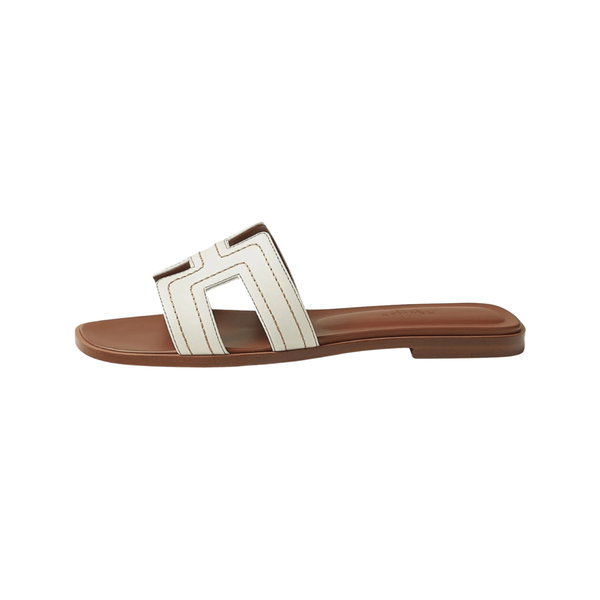 Hermès Slipper Oran White Slides