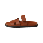 Hermès Hermès Slipper Chypre Golden Brown Slides premium replica - image 1