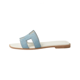 Hermès Slipper Oran Light Blue Slides premium replica - image 1