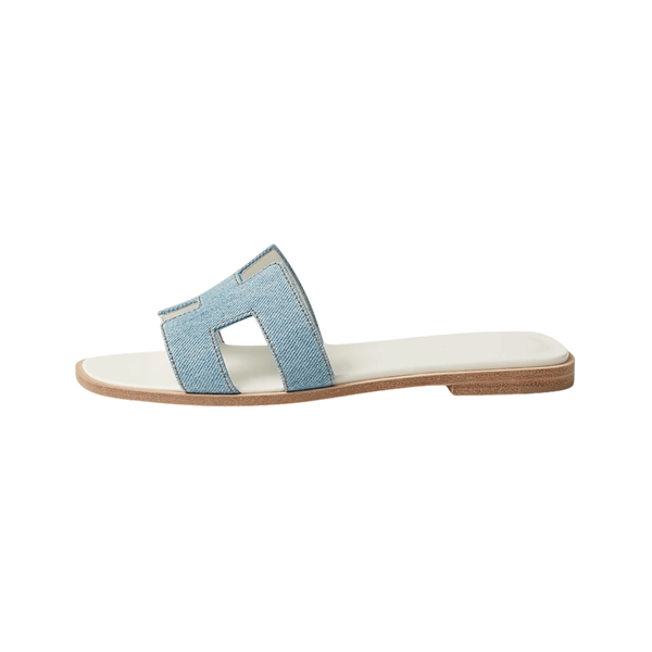 Hermès Slipper Oran Light Blue Slides