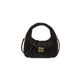 Miu Miu Wander Shoulder Matelassé Nappa Leather Wallet – Black premium replica - image 1