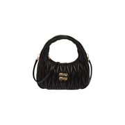 Miu Miu Wander Shoulder Matelassé Nappa Leather Wallet – Black premium replica - image 1