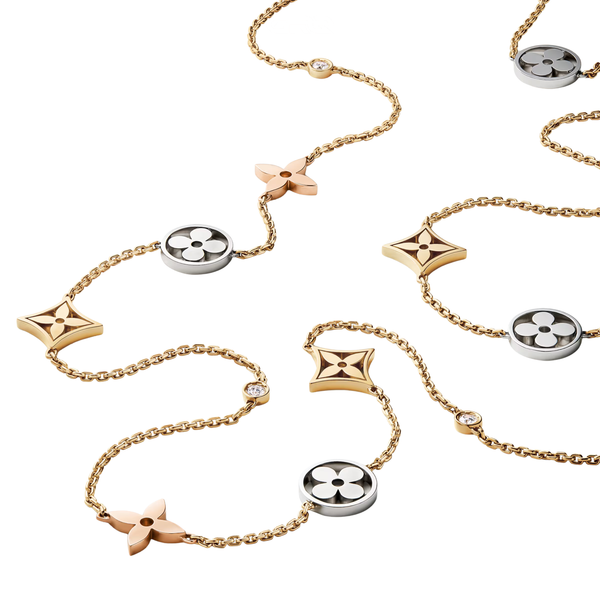 Louis Vuitton Idylle Blossom Sautoir 3 Golds Diamonds Jewelry