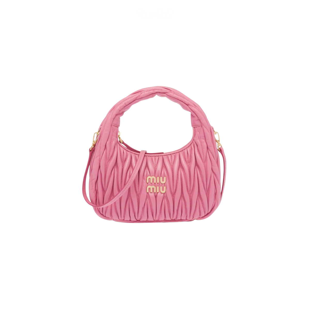 Miu Miu Wander Shoulder Matelassé Nappa Leather Wallet – Pink premium replica - image 1