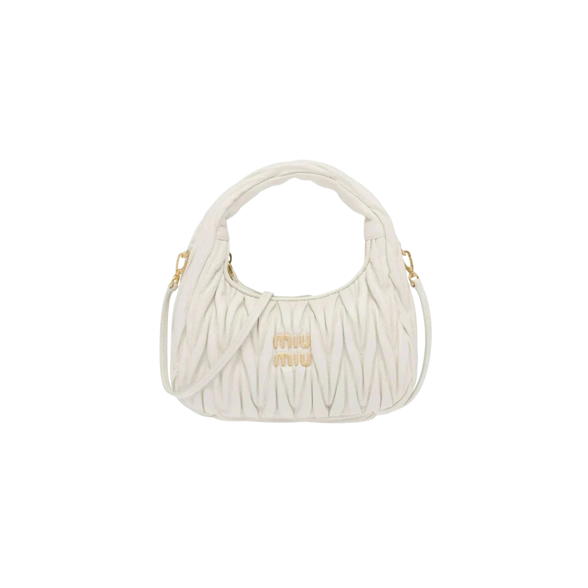 Miu Miu Wander Shoulder Matelassé Nappa Leather Wallet – White premium replica - image 1
