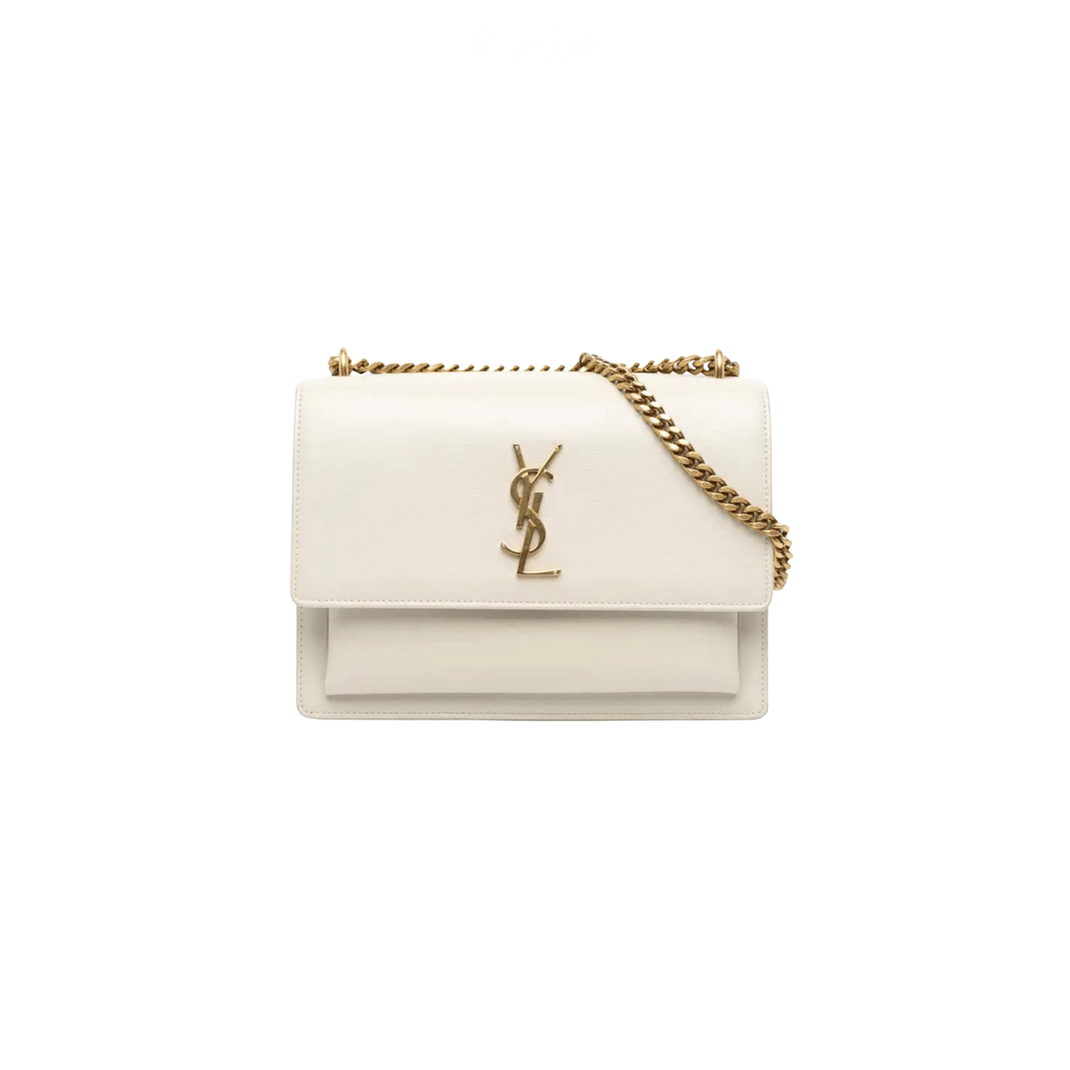 YSL Bag Sunset Medium Shoulder White Calfskin Leather Bag premium replica - image 1