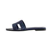 Hermès Slipper Oran Navy Blue Suede Accessory premium replica - image 1