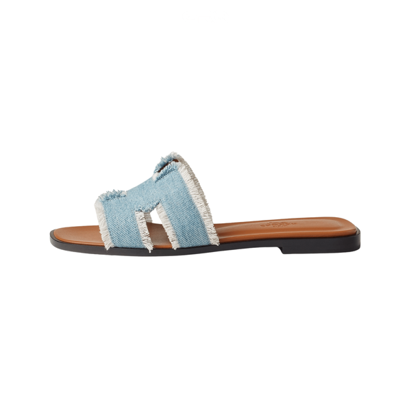 Hermès Hermès Slipper Oran Bleu Clair Slides