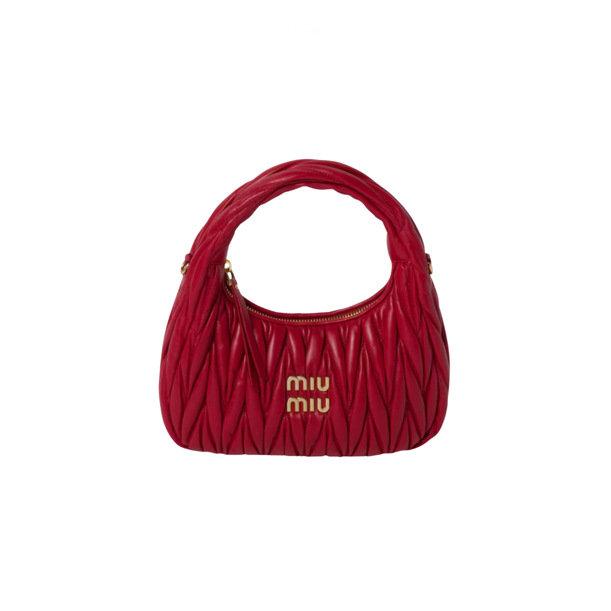 Miu Miu Wander Shoulder Matelassé Nappa Leather Wallet – Red premium replica - image 1