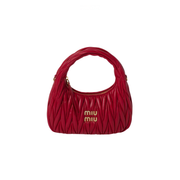 Miu Miu Wander Shoulder Matelassé Nappa Leather Wallet – Red premium replica - image 1