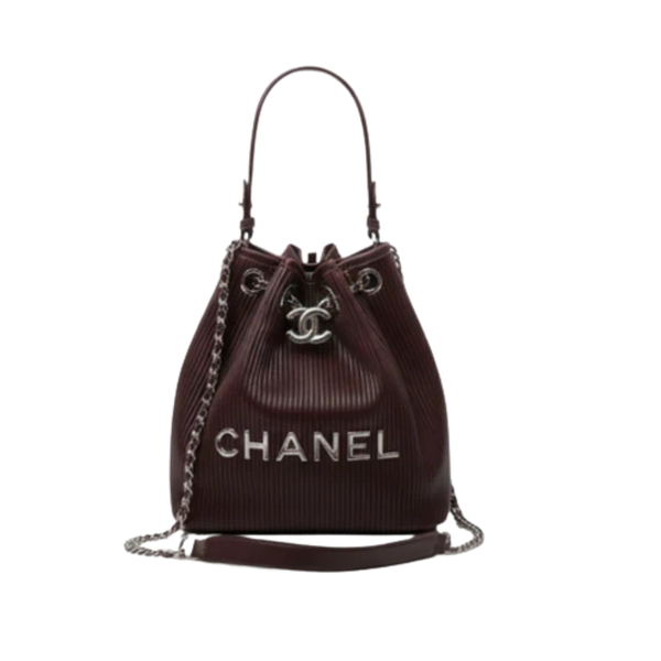 Chanel Deauville Canvas Bucket Wallet