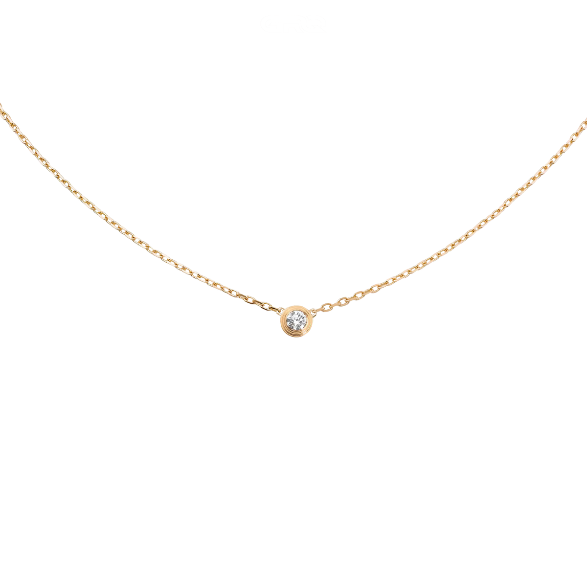 Cartier D Amour Pendant 18K-Gold Necklace Single Round Brilliant Cut-Diamond Jewelry premium replica - image 1