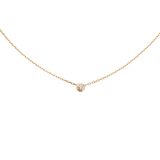 Cartier D Amour Pendant 18K-Gold Necklace Single Round Brilliant Cut-Diamond Jewelry premium replica - image 1
