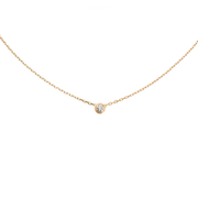 Cartier D Amour Pendant 18K-Gold Necklace Single Round Brilliant Cut-Diamond Jewelry premium replica - image 1