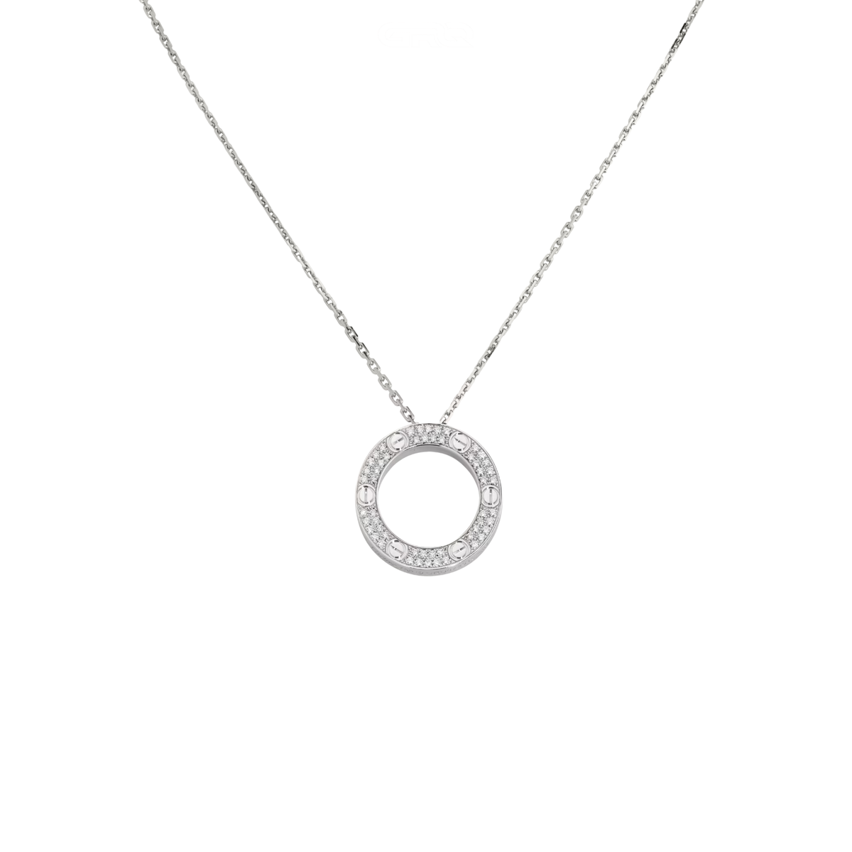 Cartier Love Pendant Paved Necklace Jewelry premium replica - image 1