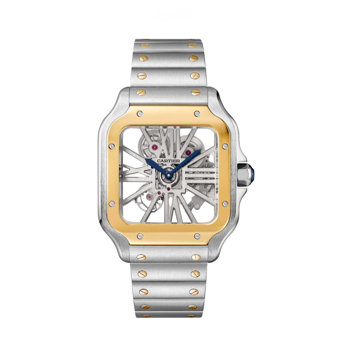 Cartier Santos Skeleton Two-Tone Steel & Yellow Gold Watch premium replica - image 1