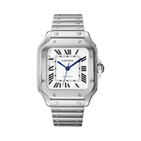 Cartier Santos De Stainless Steel Silvered Watch premium replica - image 1