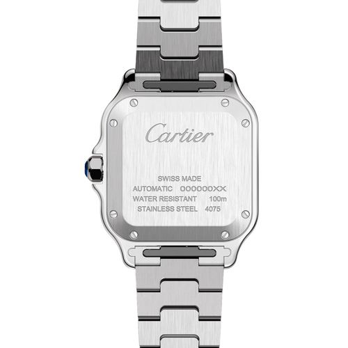 Cartier Santos De Stainless Steel Silvered Watch premium replica - image 2