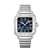 Cartier Santos De Steel Blue Dial Watch premium replica - image 1