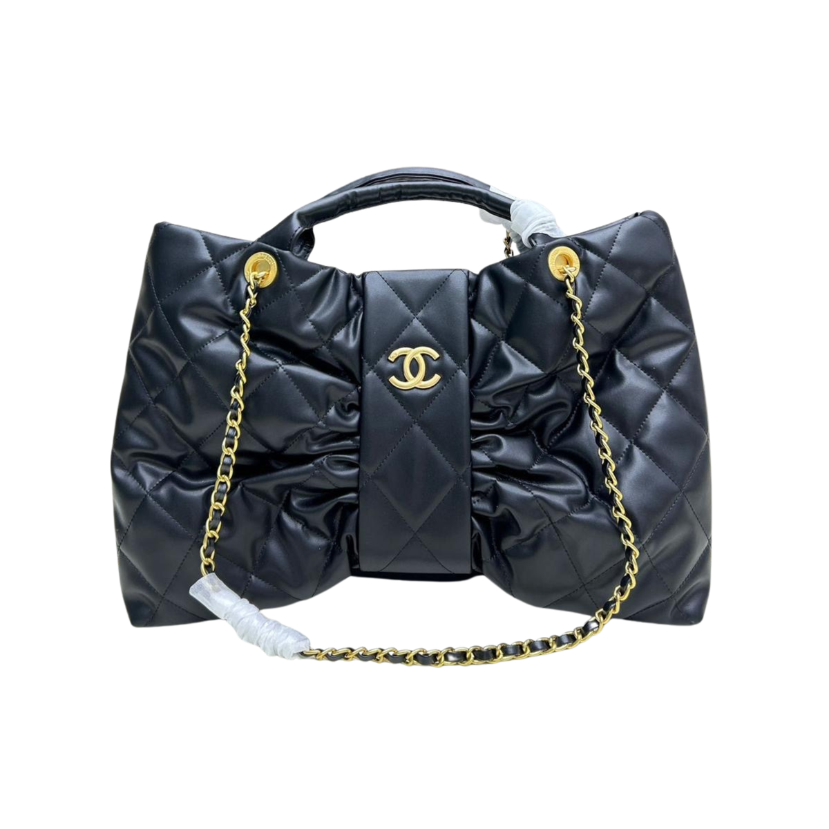 Chanel Bow Black Lambskin Bag premium replica - image 1