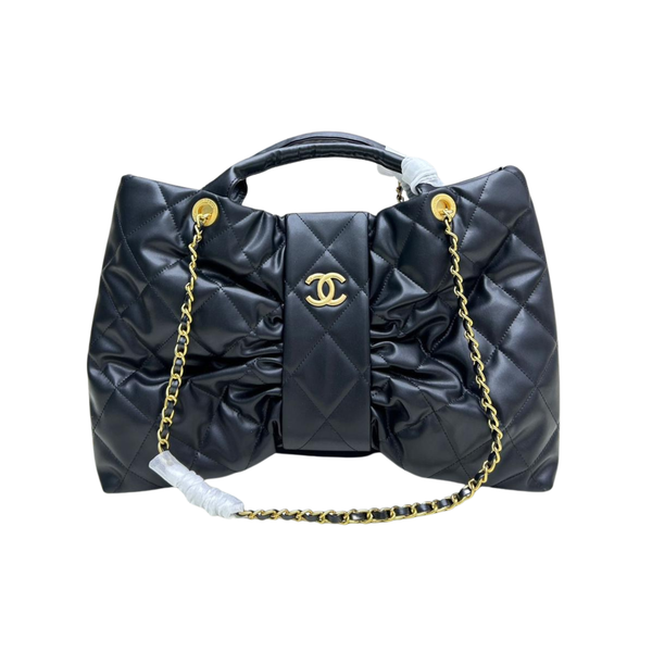 Chanel Bow Black Lambskin Bag