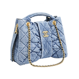 Chanel Bow Blue Washed Denim Bag premium replica - image 3
